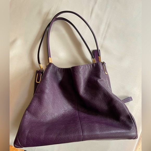 COACH Madison Phoebe purple leather purse - Picture 1 of 10